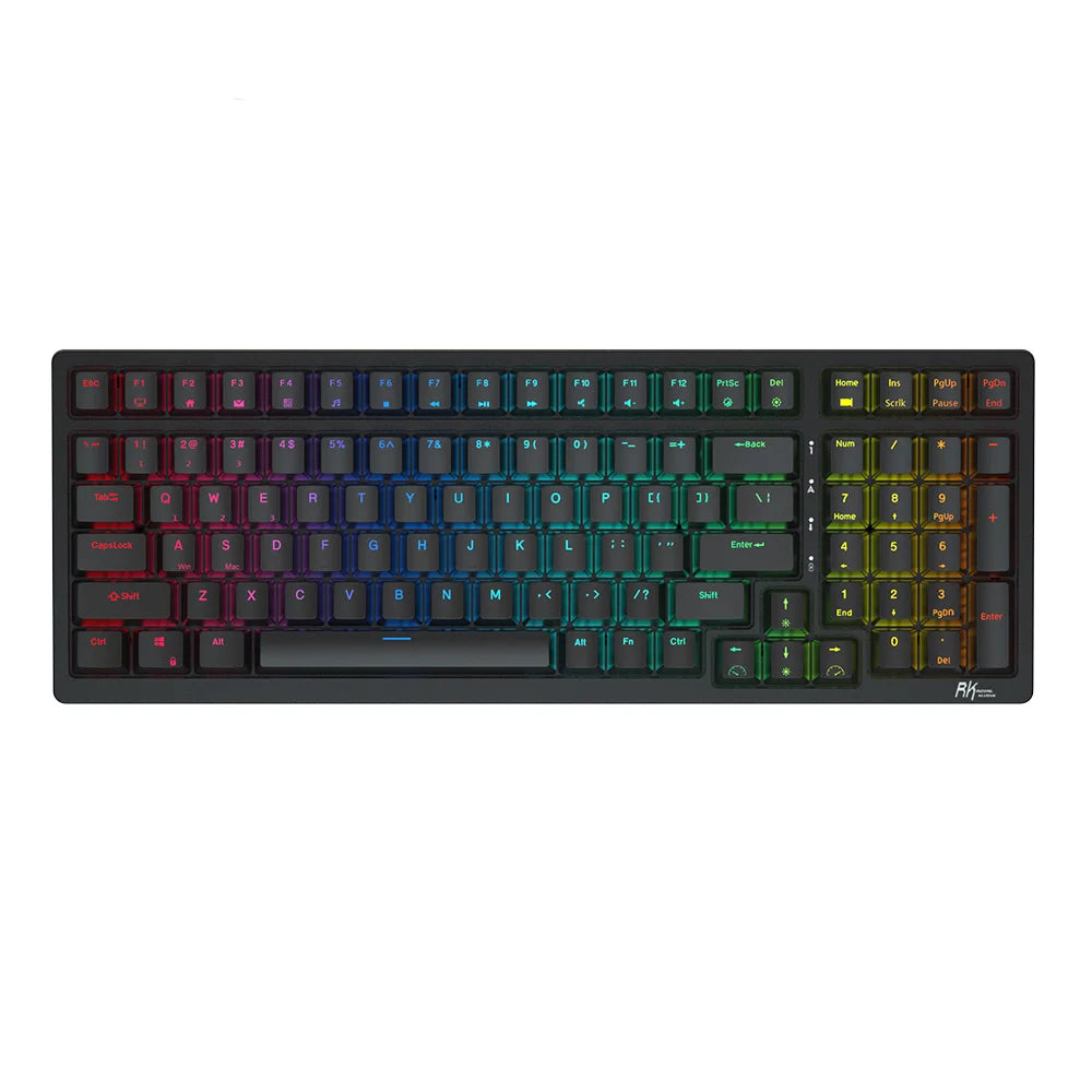 RK Royal Kludge RK98 Spanish Wireless Mechanical Keyboard Tri-mode 2.4G/Bluetooth/USB Wired RGB Hot-swappable Gamer Keyboards