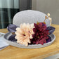 Women’s Summer Bowler Hat with Curled Brim – Floral Breathable Fedora Cap for Wedding, Party, Church & Beach