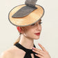 Chic Coral Rhinestone Fascinator Hat – Elegant Women’s Church & Race Event Headpiece with Headband for Parties