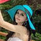 Women’s Wide Brim Straw Sun Hat – Foldable Beach Hat for Summer Holidays, Travel & UV Protection