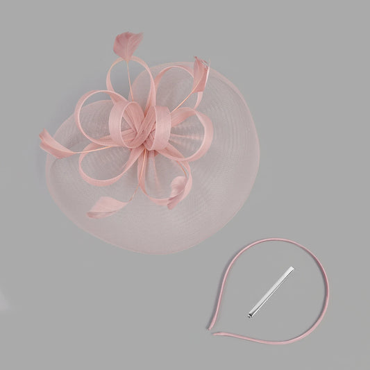 Elegant Flower Bow Fascinator Headband – Women’s Bridal, Prom, Wedding & Photo Shoot Hair Accessories