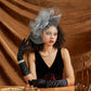 Big Flower Mesh & Feather Fascinator Headband – Elegant Bow Bridal Hair Accessories for Women
