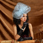 Big Flower Mesh & Feather Fascinator Headband – Elegant Bow Bridal Hair Accessories for Women