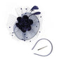 Elegant Multicolour Flower Feather Fascinator – Women’s Tea Party, Derby, Wedding & Cocktail Mesh Headpiece with Clip & Headband