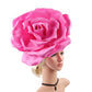 Large Flower Fascinators Womens Derby Hat Wedding Prom Rose Fascinator Hat Tea Party Headpiece with Headband Clip