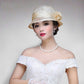 FS Sinamay Wedding Fedora Hats for Women – Elegant Linen Church Hat, Kentucky Derby Tea Party Dress Formal Occasion Millinery Cap