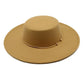 2025 Fashion Fedora Hats – Unisex Flat Top Dress Cap with Ribbon Band, Elegant Bowler Panama Jazz Hat for Men & Women