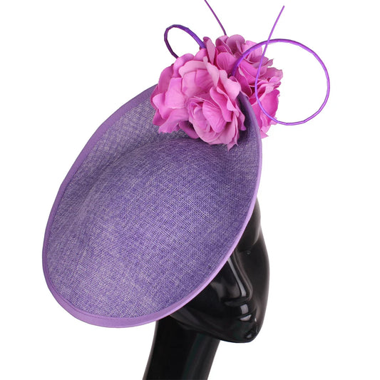 Gorgeous Formal Wedding Fedora Hat – Women’s Big Derby Flower Fascinator, Handmade Fashion Millinery Headpiece for Special Occasions