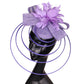 Fashion Sinamay Fascinator – Elegant Floral Wedding Hat with Feathers, Hair Clip for Ladies, Church & Special Events