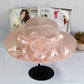 Spring Summer Women’s Mesh Organza Flower Hat – Elegant Wide Brim Dome Sun Hat for Weddings, Parties & Outdoor Fashion