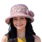 Vintage Women’s Cloche Hat with Floral Detail – Elegant Wide Brim Bowler Hat for Summer Church, Weddings & Outings