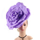 Large Flower Fascinators Womens Derby Hat Wedding Prom Rose Fascinator Hat Tea Party Headpiece with Headband Clip