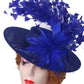 Elegant Flower Fascinator Hat with Feathers – Women’s Pillbox Headband for Weddings, Kentucky Derby & Special Events