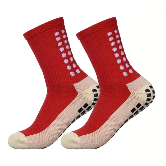 1 Pair Anti-Slip Football Socks Men High Quality Breathable Thickened Sports Socks Running Cycling Hiking Women Soccer Socks