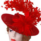 Elegant Flower Fascinator Hat with Feathers – Women’s Pillbox Headband for Weddings, Kentucky Derby & Special Events