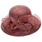 Women’s Summer Wide Brim Sun Hat – Elegant Organza Mesh Hat with Flower Decoration, Beach Vacation Sunshade Hat