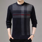Casual Thick Warm  Striped Knitted Pull Sweater Men Wear Jersey Dress Pullover Knit Sweaters Male Fashion