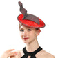 Chic Coral Rhinestone Fascinator Hat – Elegant Women’s Church & Race Event Headpiece with Headband for Parties