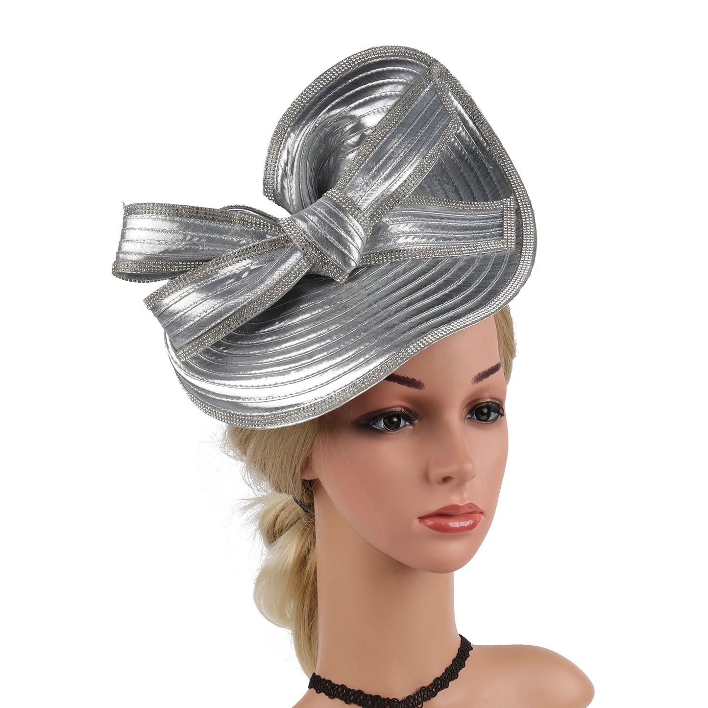 Women’s Wide Brim Fascinator Hat – Elegant Millinery Fedora for Weddings, Parties, Kentucky Derby & Church Events