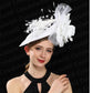Elegant Big Flower Wedding Fascinator Hat – Women’s Formal Cocktail, Tea Party, Church Headpiece with Headband, Ladies Derby Millinery Cap