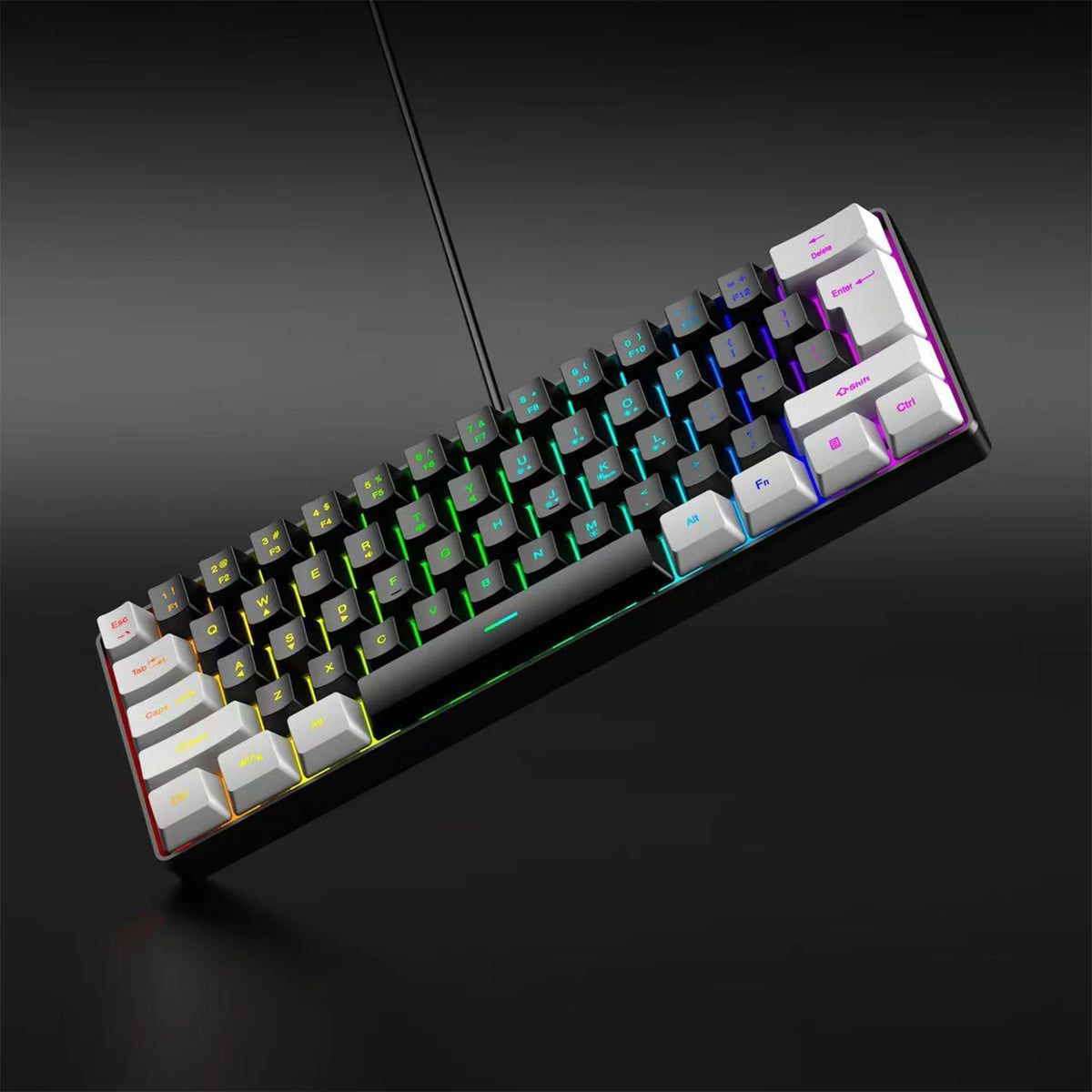 2025 new Mini 60% Compact Wired Keyboard 61 Keys RGB Backlight Membrane Keyboard For Windows PC Office laptop Computer