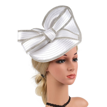 Women’s Wide Brim Fascinator Hat – Elegant Millinery Fedora for Weddings, Parties, Kentucky Derby & Church Events