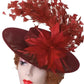 Elegant Flower Fascinator Hat with Feathers – Women’s Pillbox Headband for Weddings, Kentucky Derby & Special Events
