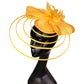 Fashion Sinamay Fascinator – Elegant Floral Wedding Hat with Feathers, Hair Clip for Ladies, Church & Special Events