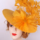 Elegant Flower Fascinator Hat with Feathers – Women’s Pillbox Headband for Weddings, Kentucky Derby & Special Events