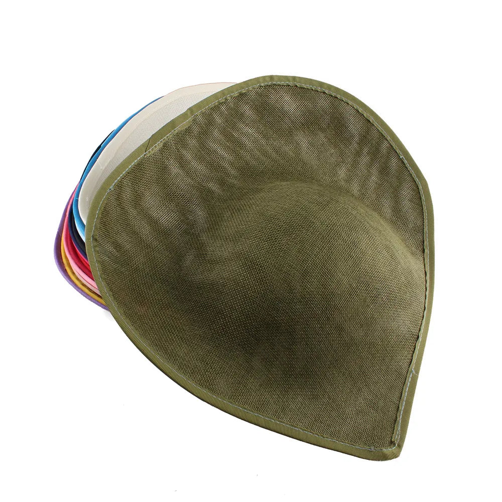30CM Dark Green Imitation Sinamay Fascinator Base – DIY Wedding Hat, Church, Derby & Cocktail Headwear
