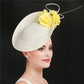 Gorgeous Formal Wedding Fedora Hat – Women’s Big Derby Flower Fascinator, Handmade Fashion Millinery Headpiece for Special Occasions