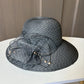 2025 Women’s Elegant Floral Organdy Sun Hat – Foldable Wide Brim Summer Beach Fedora Cap for Parties, Travel & Outdoor Wear