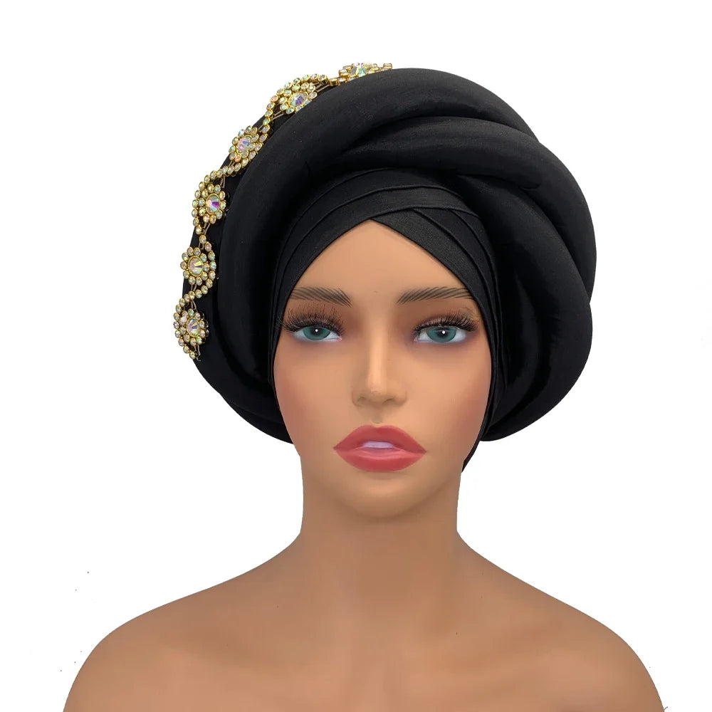 Diamonds Nigeria Raw Silk Autogele Headtie