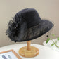 Elegant Women’s Organza Sun Hat – Wide Brim Travel Beach Cap, Party Bucket Hat for Summer