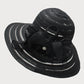 New Fashion Women’s Organza Sun Hat – Wide Brim Fedora with Big Flower, Elegant Wedding & Church Party Hat
