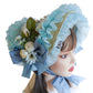 Handmade Lace Straw Sun Hat – Elegant Ribbon Wide Brim Hat for Women, Lolita Fashion Tea Party, Summer Beach & Travel