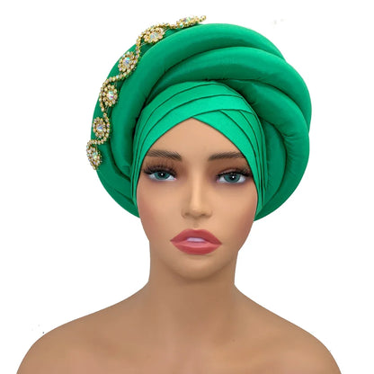Diamonds Nigeria Raw Silk Autogele Headtie