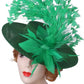 Elegant Flower Fascinator Hat with Feathers – Women’s Pillbox Headband for Weddings, Kentucky Derby & Special Events
