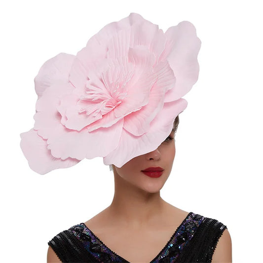 Women’s Large Flower Bow Fascinator Headband – Bridal, Prom, Wedding & Photo Shoot Hair Accessories