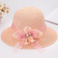2025 Summer Women’s Sun Protection Straw Hat – Wide Brim Panama Beach Cap with Bowknot Ribbon for Ladies & Girls Outdoor