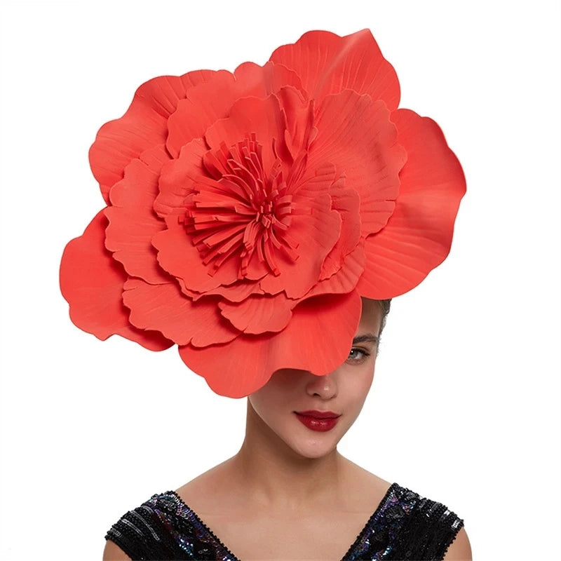 Women’s Large Flower Bow Fascinator Headband – Bridal, Prom, Wedding & Photo Shoot Hair Accessories