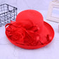Elegant Satin Feather Women’s Sun Hat – Wide Brim UV Protection Summer Beach Cap for Wedding, Party, Church & Kentucky Derby