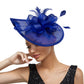 Charming Feather Fascinator Hat – Women’s Wedding, Cocktail, Tea Party Mesh Flower Headpiece with Headband