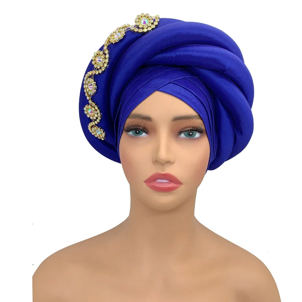 Diamonds Nigeria Raw Silk Autogele Headtie
