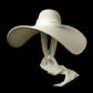 2025 Elegant Women’s Raffia Wide Brim Sun Hat with Long Ribbon – Oversized Dome Beach Hat for Travel, Vacation & UV Protection