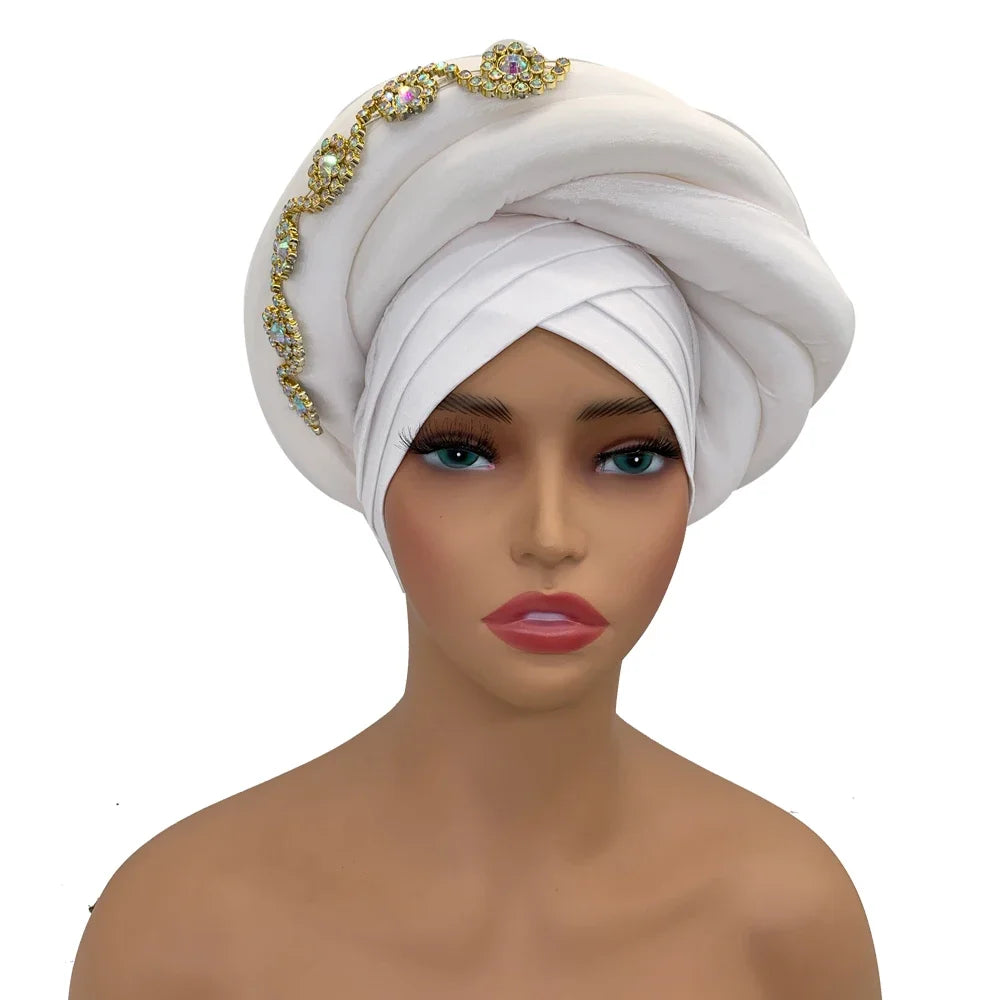 Diamonds Nigeria Raw Silk Autogele Headtie