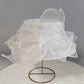 Women’s Organza Mesh Wide Brim Hat – Ruffle Summer Bridal Sun Hat for Weddings, Church, Parties & Beach