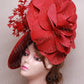 Elegant Big Flower Wedding Fascinator Hat – Women’s Formal Cocktail, Tea Party, Church Headpiece with Headband, Ladies Derby Millinery Cap