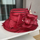2025 Ladies Fascinator Millinery Church Hat – Elegant Bow Wide Brim Fedora Bucket Hat for Women Kentucky Derby & Summer Sun Protection