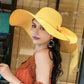 Women’s Wide Brim Straw Sun Hat – Foldable Beach Hat for Summer Holidays, Travel & UV Protection